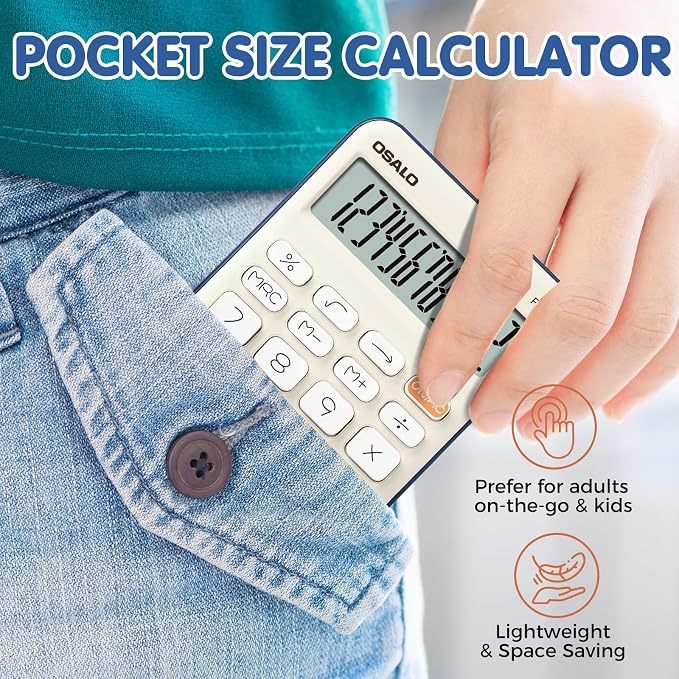 Pendancy Small Desk Calculator Cute, 12 Digit LCD Display, Basic Function - Image 6