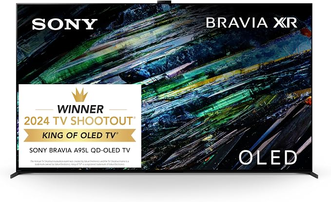 Sony QD-OLED 77 inch BRAVIA XR A95L Series 4K Ultra HD TV: Smart Google TV with Dolby Vision HDR and Exclusive Gaming Features for The PlayStation® 5 XR77A95L- Latest Model,Black by Unknown