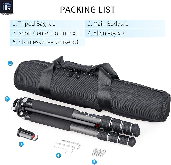 Carbon Fiber Tripod-INNOREL GT324C Professional Compact Portable Tripod - Image 5
