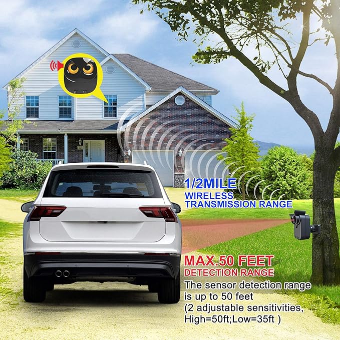 Driveway Alarm- 1/2 Mile Long Range Wireless Driveway Alarm Outdoor Weather - Image 4