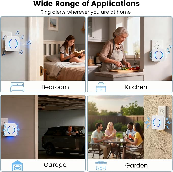 Smart Doorbell Chime 2 Pack White– Compatible - Image 7