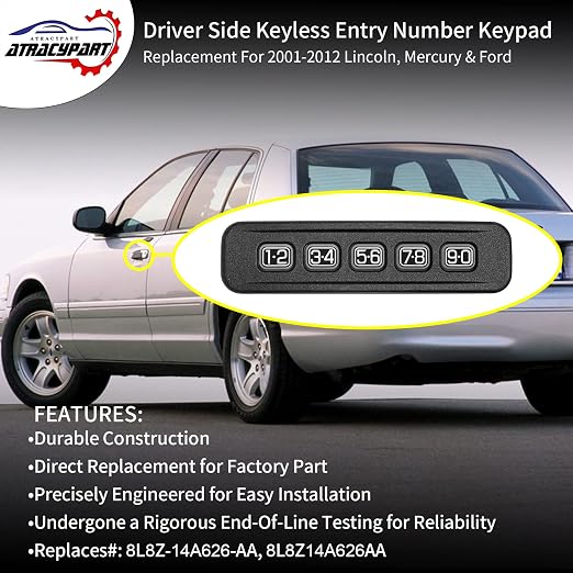 Driver Side Door Keyless Entry Number Keypad Button Actuator | Replacement - Image 3