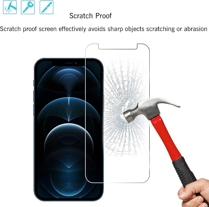 Ailun 2 Pack Screen Protector for iPhone 12 Pro Max + 2 Pack Camera Lens - Image 5