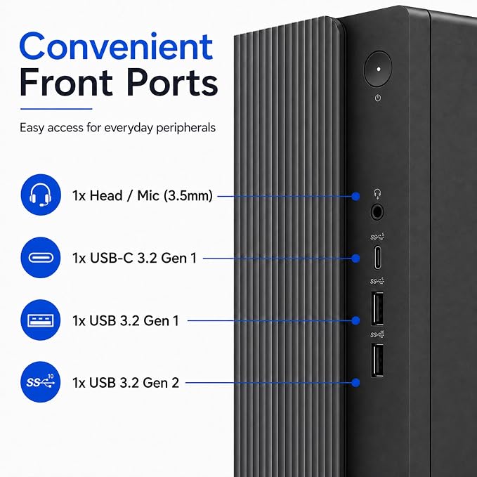 Lenovo IdeaCentre Next Gen AI Tower Business Desktop Computer, 20-Core Intel Ultra 7 265K, 32GB DDR5, 1TB SSD, HDMI + VGA, Wi-Fi, RJ-45, USB-C, Wired Keyboard & Mouse, Windows 11 - Image 3