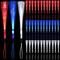 36 Pack Red Blue White Glow Sticks Light Up Fiber Optic Stick Glow Wands Bulk by NUDALA