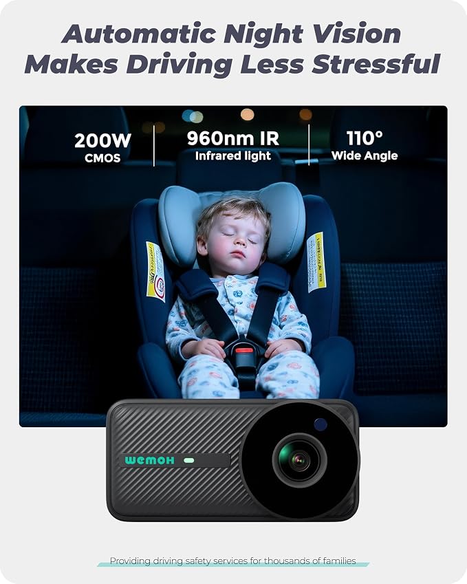 Magnetic Dual Baby Car Camera for Two Kids, 1080P IPS Display - Image 5