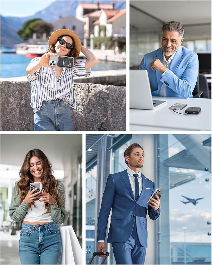 for Magsafe Battery Pack, 12000mAh Magnetic Portable Charger Power Bank PD 22.5W Fast Charging, USB C in & Out Wireless Battery Pack Phone Charger for iPhone 16/15/14/13/12 All Series - Image 7