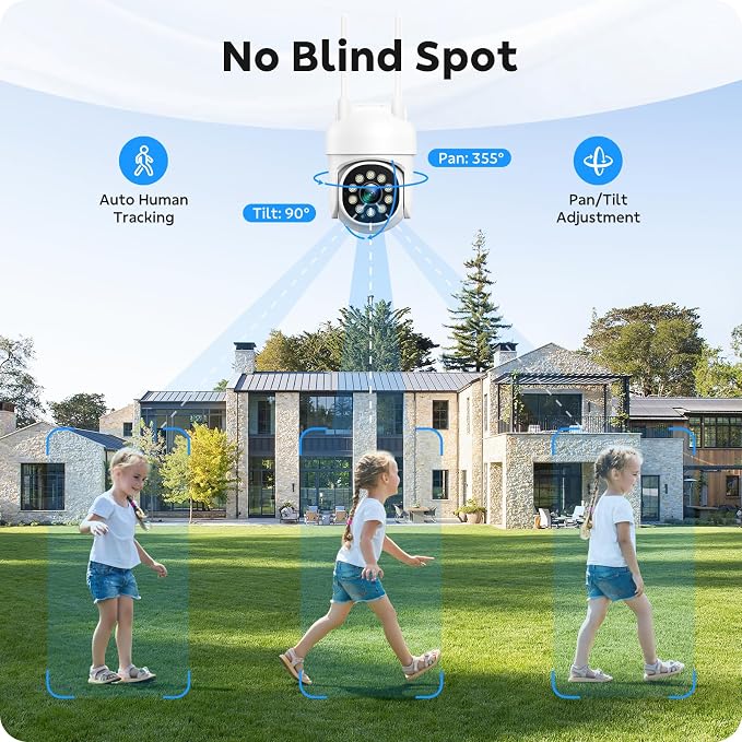 CAMCAMP Home Security Camera System 8 PTZ Cameras Wireless Outdoor 16CH NVR | - Image 3