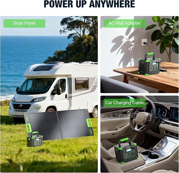 Portable Power Station 300W, GRECELL 288Wh Solar Generator with 60W USB-C PD Output, 110V Pure Sine Wave AC Outlet Backup Lithium Battery for Outdoors Camping Travel Home Blackout - Image 7