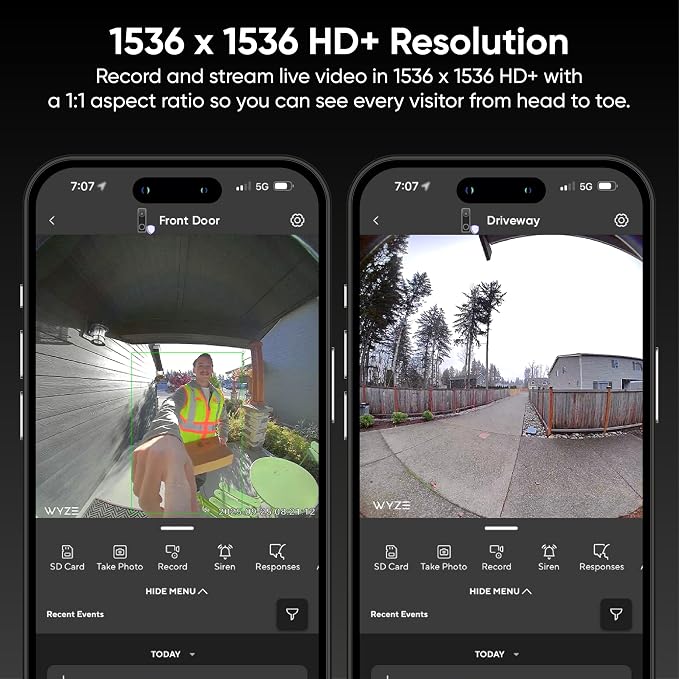 Wyze Battery Video Doorbell Wireless Camera, 1536x1536 HD+ - Image 4
