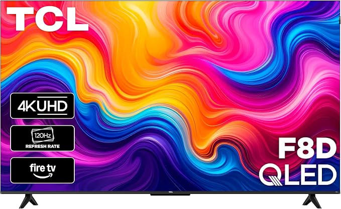 TCL 55-Inch F8D Series 4K QLED (55F8D, 2026 Model) with Dolby Vision HDR & Dolby Atmos Smart TV with Fire TV, Alexa+, 120Hz Refresh Rate, High Brightness LED Backlight by TCL