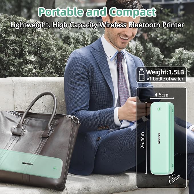 Phomemo M834 Portable Printer, Wireless Bluetooth Thermal Printer, Support - Image 7