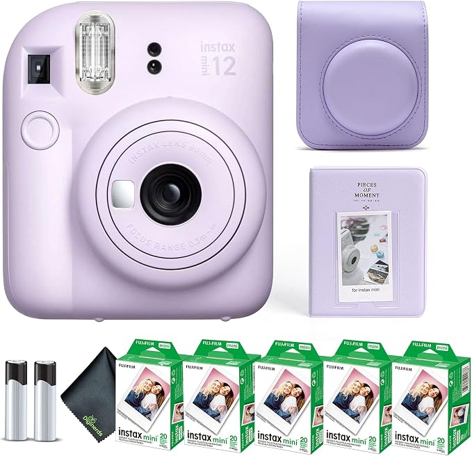 Fujifilm Instax Mini 12 Instant Camera Lilac Purple Bundle by FUJIFILM