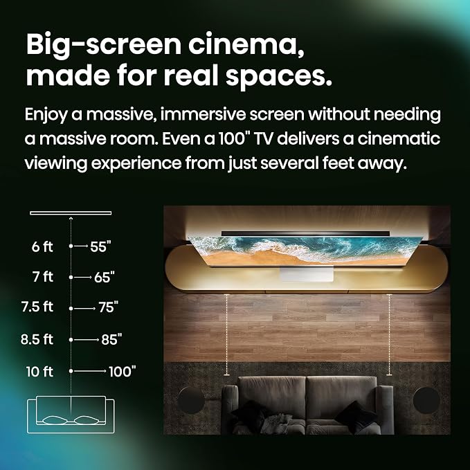 Hisense 100" U6 Pro Series Mini‑LED ULED 4K UHD HDR Gaming AI Smart Fire TV (100U6SF Pro, 2026 New) – Hi-QLED, Native 144Hz, Motion Rate 480, Dolby Vision IQ · Atmos, HDR10+, Glare-Free, Alexa+ - Image 19