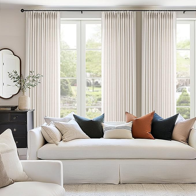 Memory Trained Pinch Pleated Curtains 84 Inches Long, Viral Linen Pinch Pleat - Image 4