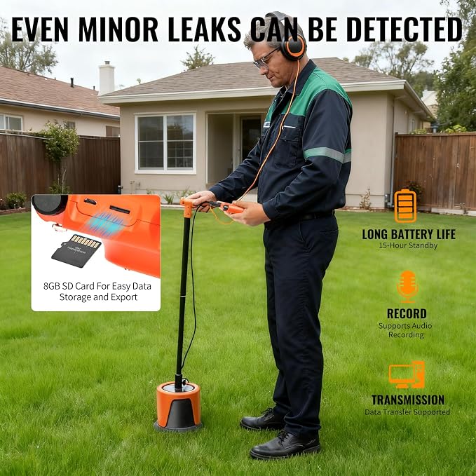 L5000 Underground Water Leak Detectors Indoor Outdoor Wall Water Pipe Detector - Image 5