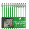 0.5 Foot Cat6 Patch Cables, Solid Pure Copper Patch Cord, Cat 6 Ethernet Cable by CatBose