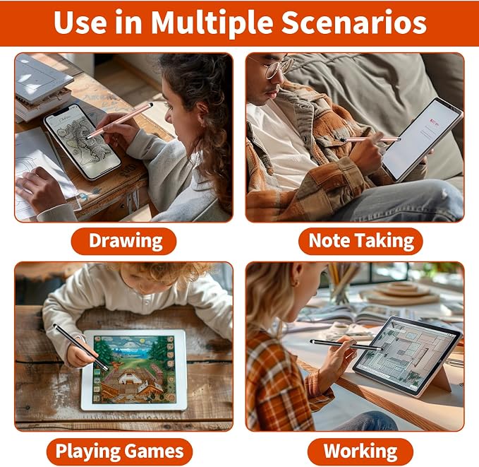 10 PCS Stylus, Stylus Pen for Touchscreen, Stylus 2-in-1 High Sensitivity & - Image 7