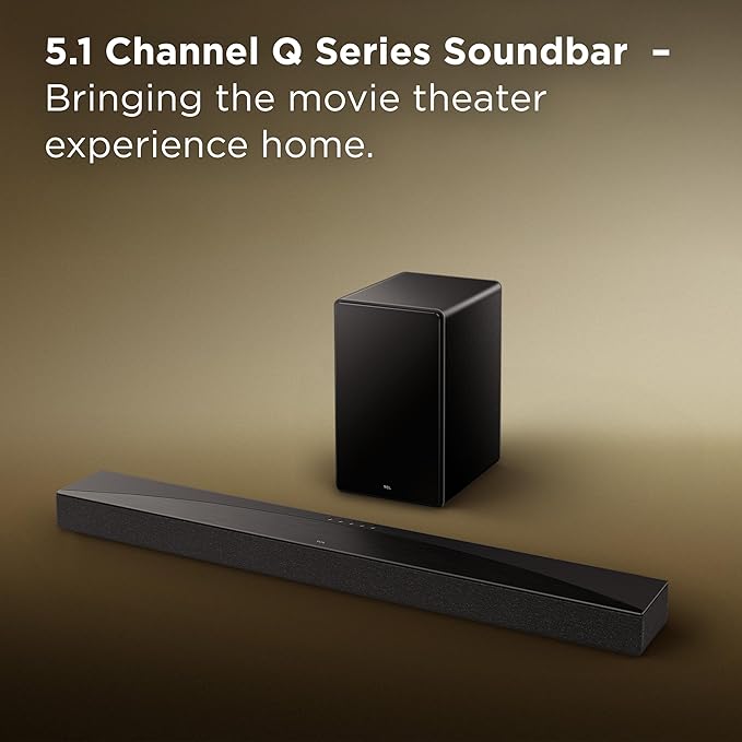 TCL Q65H 5.1 Surround Sound Bar with Wireless Subwoofer for Smart TV | Dolby Atmos DTS:X Calibration | 580W Power Bluetooth Home Theater Speaker with Bass | App Control & Remote Control | Latest Model - Image 2