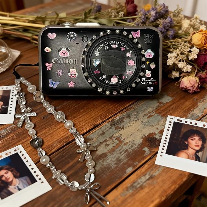 2 Pcs Phone Charm Strap Hand for iPhone Wrist Strap Camera Lanyard Pearl Beaded - Image 5
