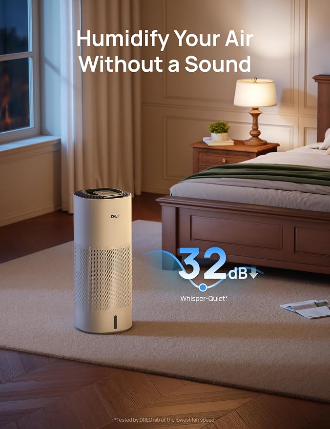 DREO Smart Evaporative Humidifier Large Room up to 1000ft², 800ml/h High Output Air Humidifiers for Bedroom, 10L, 50H Long Runtime with Precise Humidification for Plants, Home, Office, White, HHM774S - Image 7
