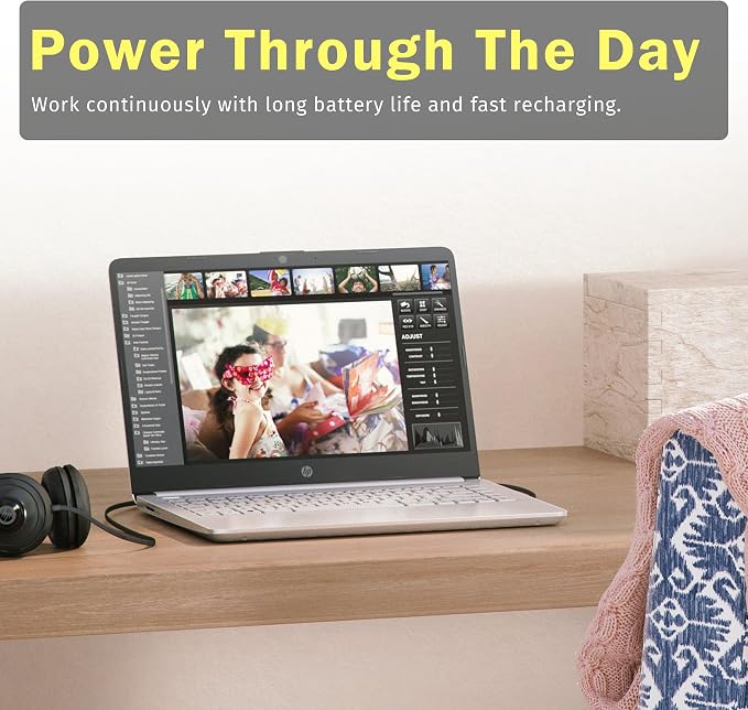 HP Stream 14" HD Laptop, Intel Processor N150, 16GB RAM, 128GB UFS, Intel Graphics, Webcam, Wi-Fi 6, Copilot, Fast Charge, Win 11, Silver (Renewed) - Image 6