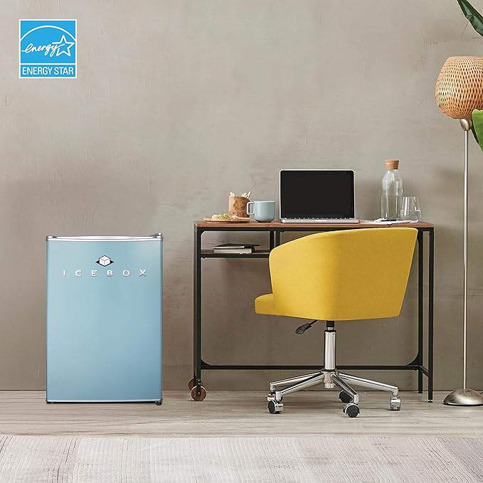 ICEBOX 2.5 Cu. Ft. Compact Refrigerator, ENERGY STAR Certified Small Refrigerator, Single Door Mini Fridge with Chiller Compartment, R600a Refrigerant, IBCR25SLT, Slate Blue - Image 7