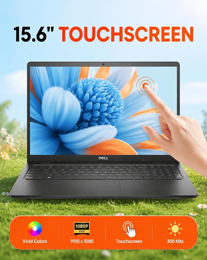 Dell 15 DC15250 Touch Laptop Intel i7-1355U(10-Core) 32GB DDR5 RAM 1TB SSD | 15.6" FHD Touchscreen, Wi-Fi 6, AI Copilot, Windows 11 Pro 2026 Computer for Business & Student - Image 3