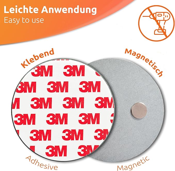 ECENCE Magnetic Smoke Detector Installation Tool 2pcs Magnetic Adhesive Pads - Image 2