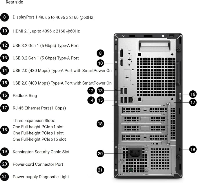 Dell Business Tower Desktop Computer, Next Gen OptiPlex, 14th Gen Intel i5-14500 vPro (14-Core, 5.0GHz), 16GB DDR5 RAM, 512GB PCIe SSD, Windows 11 Pro - Image 4