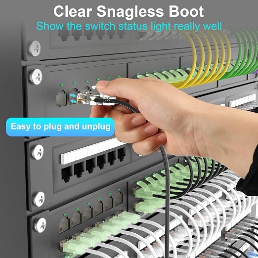 Cat 6 Patch Cables 15 feet, Slim Cat6a Ethernet Patch Cable 10Gbps 550Mhz - Image 5