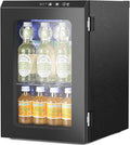 Antarctic Star 18L Mini Fridge Cooler 24Can, Beverage Refrigerator with Quiet Compressor, LED Light,Freestanding Small Fridge with Electronic Temperature Control for Home and Bar(40-61 ℉) by AntarcticStar