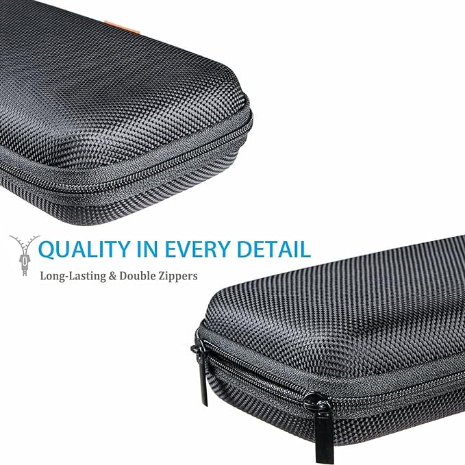 GLCON Portable Protection Hard EVA Case for External Battery,Cell Phone,GPS,Hard Drive,USB Charging Cable,Carrying Bag Mesh Inner Pocket,Zipper Enclosure,Universal Travel Pouch Bag - Image 5