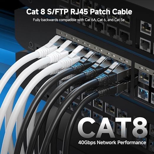 Cable Matters 40Gbps Shielded Cat 8 Ethernet Cable - 25ft - Image 2