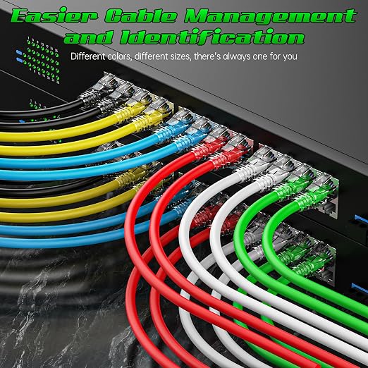 0.5 Foot Cat6 Patch Cables, Solid Pure Copper Patch Cord, Cat 6 Ethernet Cable - Image 3