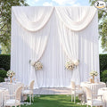 14ft x 10ft White Backdrop Curtains by CO-AVE