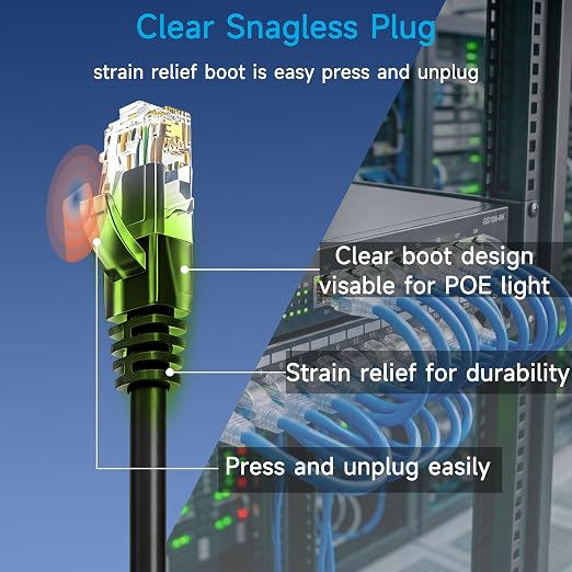 Cat6 Ethernet Patch Cable 2 ft, Cat6 Patch Cable - Image 4