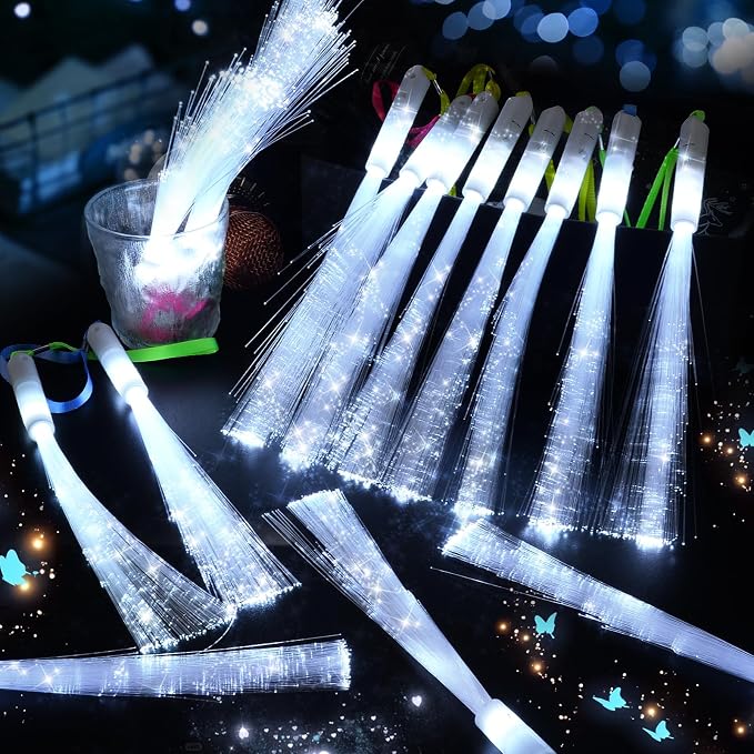 150 PCS White Fiber Optic Sticks, Glow Wands & Light Up Wands - Image 3