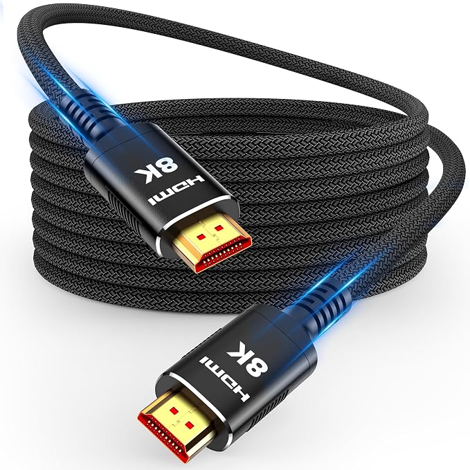 Snowkids 8K HDMI Fiber Optic Cable Long 2.1 100FT/30M, Unidirectional 48Gbps by Snowkids