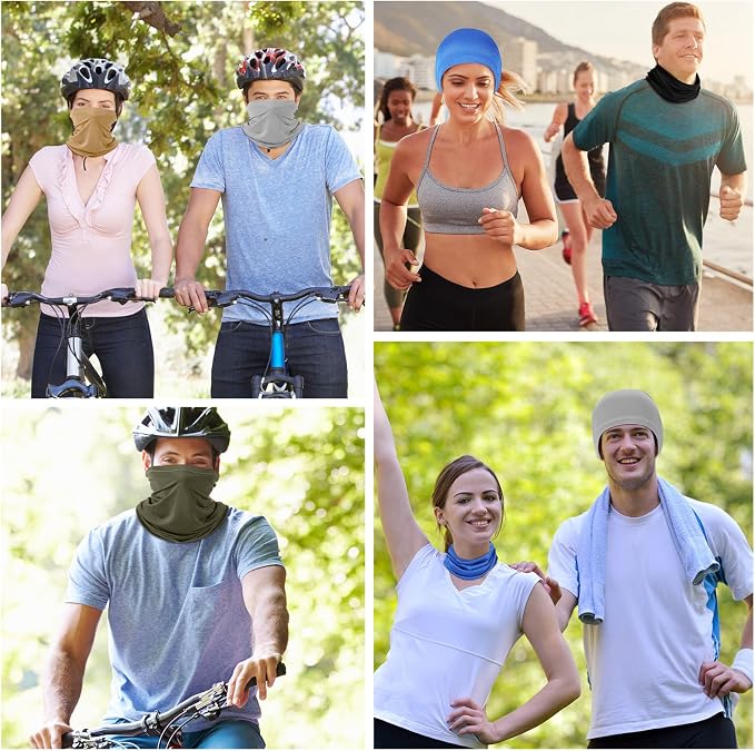 Geyoga 6 Pieces Summer UV Protection Cooling Neck Gaiter Face Clothing Neck - Image 6