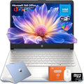 HP 14 Laptop for Students and Home Use, Intel Processor N150, 16GB RAM | 128GB UFS+256GB MSD, 14" HD Display, Wi-Fi 6, 1-Year Microsoft 365, Copilot AI Key, Lightweight, Sky Blue, W/Mouse by Unknown