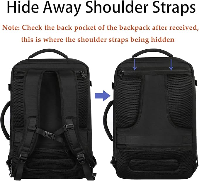 MATEIN Carry on Backpack, Extra Large Travel Backpack Expandable Airplane - Image 4