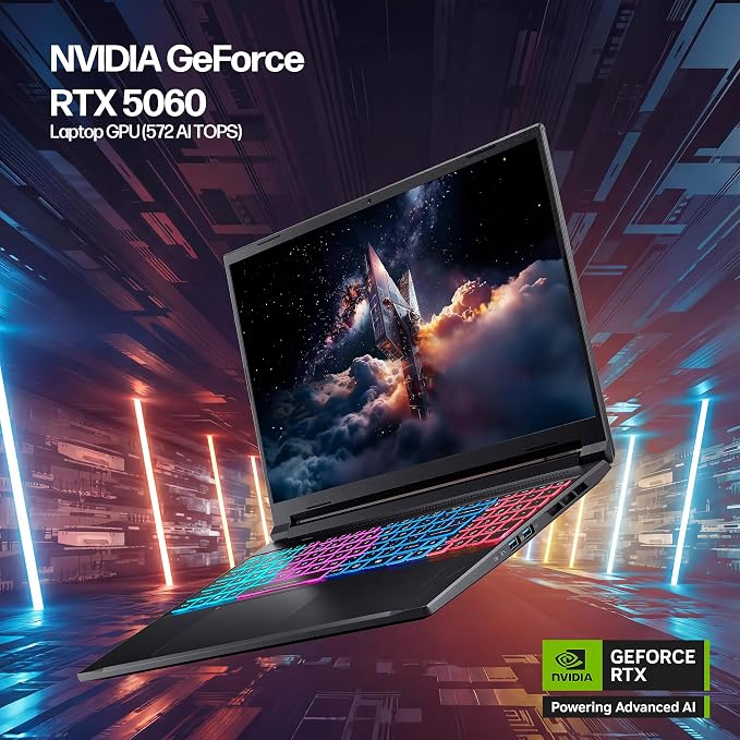 Acer Nitro V 16S AI Gaming Laptop,Ryzen 7 260, GeForce RTX 5060 8GB GDDR7 | 16" WUXGA IPS 180Hz Display, 32GB DDR5 RAM, 2TB Gen 4 SSD, Win 11 Home, Wi-Fi 6, 4 Zone-RGB Backlit KB, HHDMI,w/Headsest - Image 4