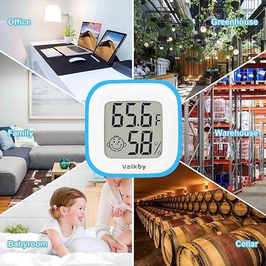 Vaikby Indoor Thermometer 4Pack, Humidity Gauge Meter Digital Hygrometer Room - Image 8