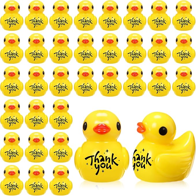 Skylety 50 Pcs Thank You Gifts Mini Resin Ducks Employee Appreciation Gifts by Skylety
