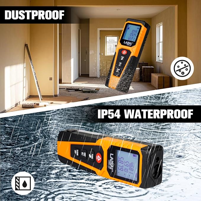 Laser Measure, Laser Distance Measuring Tool, M/in/Ft Unit Switching Backlit - Image 3
