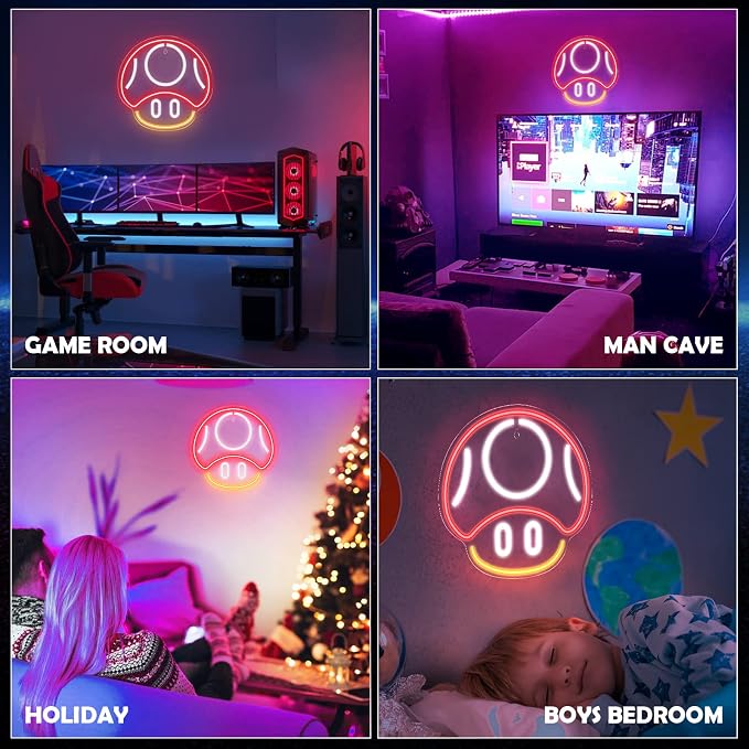 Kavaas Gaming Neon Sign, Mushroom Neon Sign - Image 7