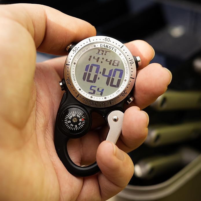 Dakota Digital Backpacker Clip, Fob and Pocket Watch, Timer and Dual Time - Image 8