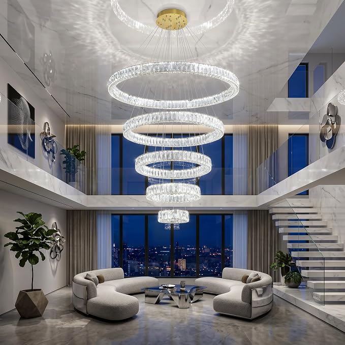 HAIXIANG 5-Rings Modern Chandelier - Image 4