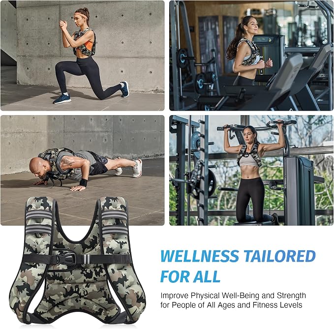 ZELUS Weighted Vest, 6lb/8lb/12lb/16lb/20lb/25lb/30lb Weight Vest - Image 6